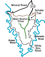 Map of White Rim Road