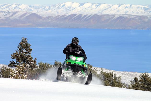 Snowmobiling at Bear Lake