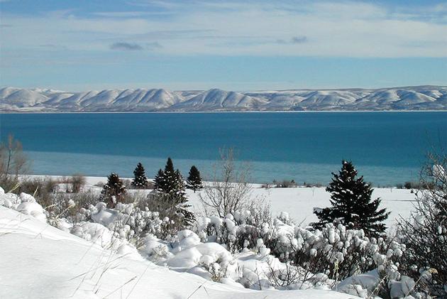 View of Bear Lake in the winter
